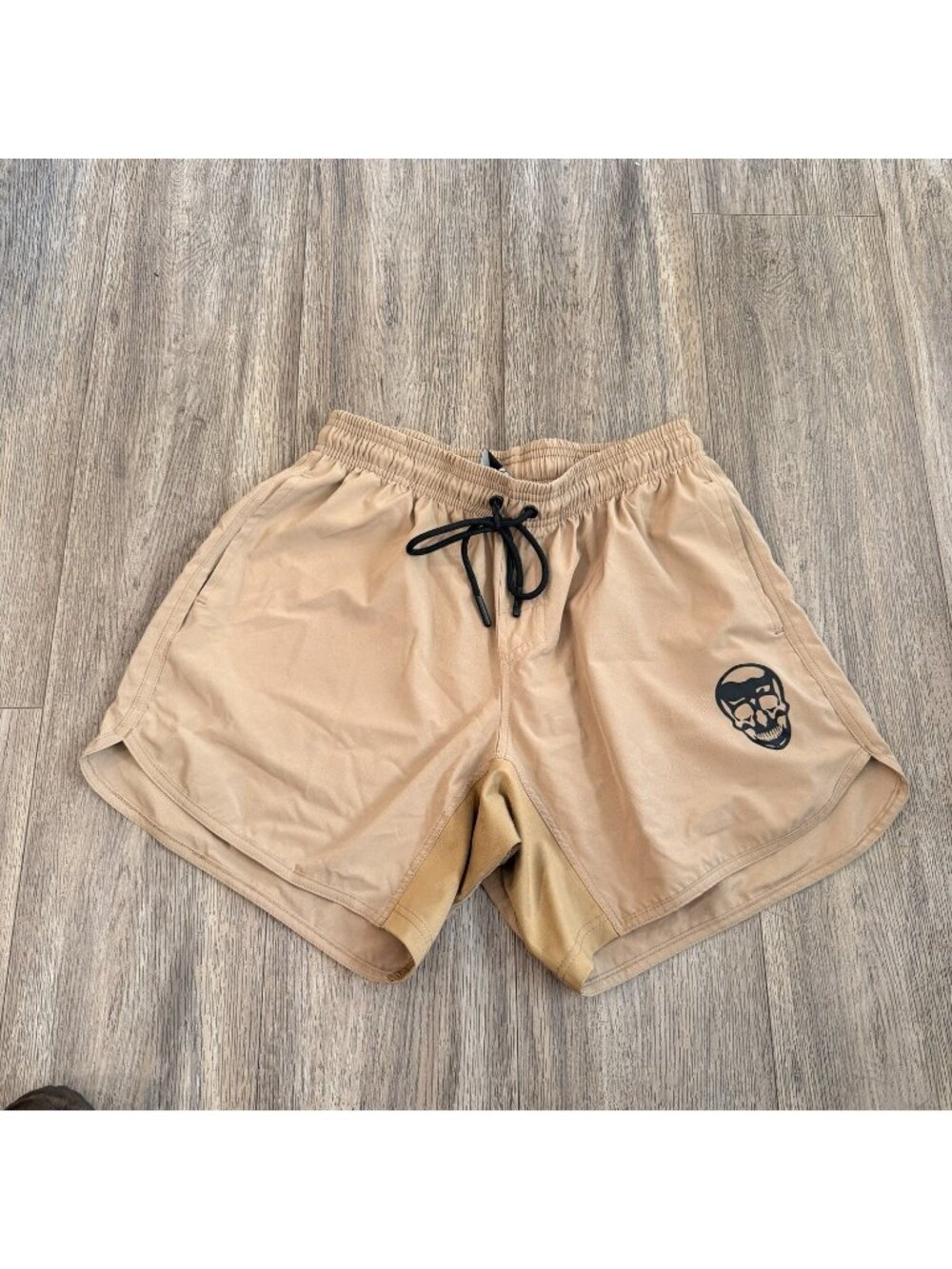 Gymreapers Mens Sand Beige Training Gym Shorts Athletic Running Medium